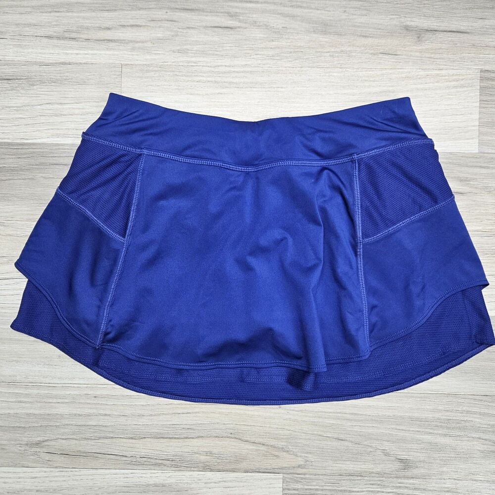 Athleta Womens Blue Skort Athletic Skirt Size Small Pockets Athleisure Tennis